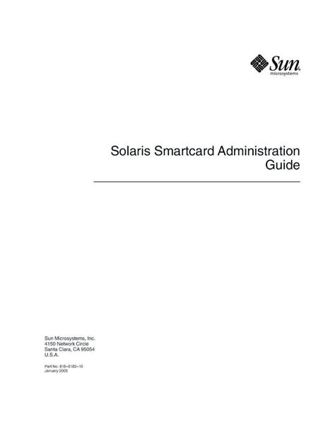 solaris smart card administration guide|Solaris Smartcard Administration Guide.